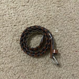 brown braided belt